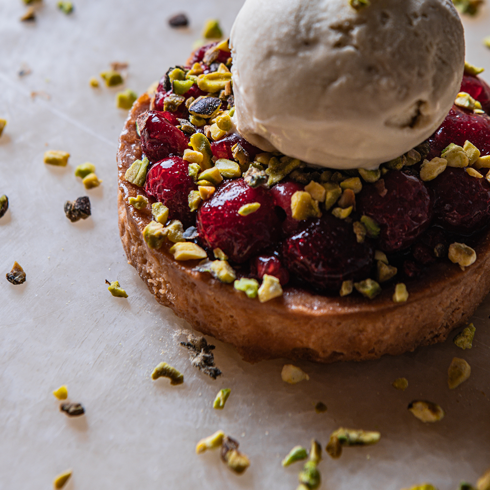 Kawa Club Galerie Bortier Bruxelles Tarte fraises glace vanille