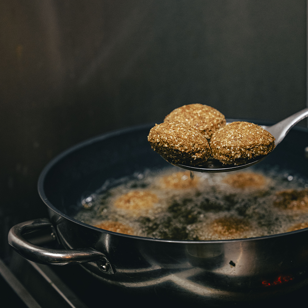 Mezzeway Middle East Cuisine Falafel cooking